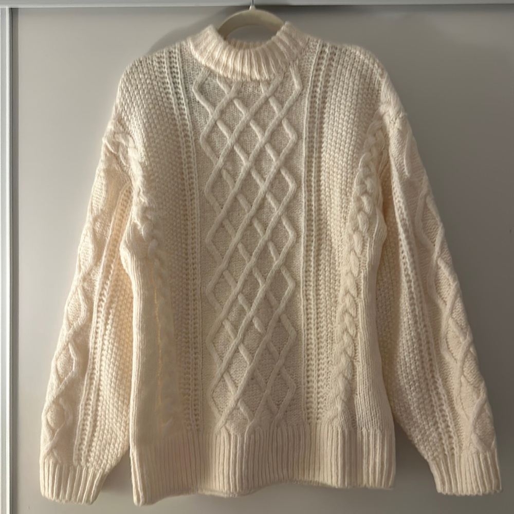 Cable knit sweater